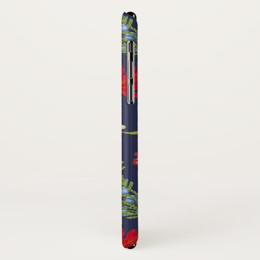 Botanische Herfst Planten Patroon iPhone Case (Achterkant/links)