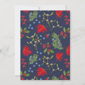 Botanische Herfst Planten Vakantie Uitnodiging (Achterkant)