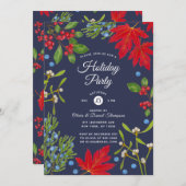 Botanische Herfst Planten Vakantie Uitnodiging (Voorkant / Achterkant)