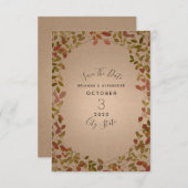 Botanische herfst sla de datum op save the date (Voorkant / Achterkant)