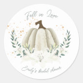 Botanische Herfst Vrijgezellenfeest trouwstickers Ronde Sticker (Voorkant)