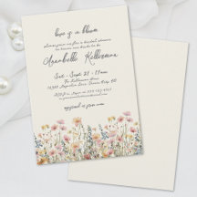 Botanische herfst wilde bloemen bruidsdiner