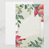 Botanische herfstbladeren briefpapier (Voorkant / Achterkant)