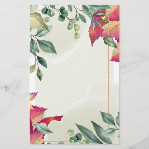 Botanische herfstbladeren briefpapier
