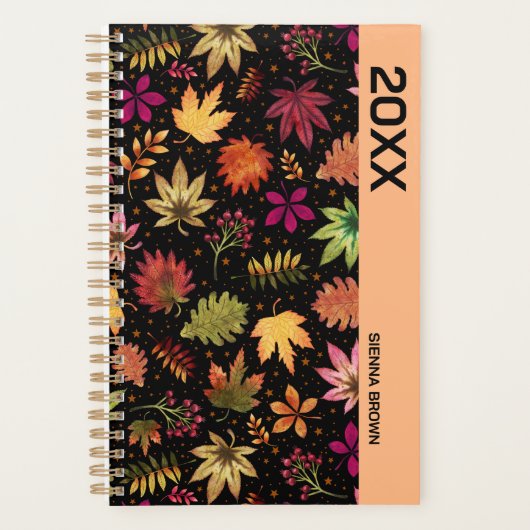 Botanische herfstbladeren Herfst gebladerte naam Planner (Voorkant)