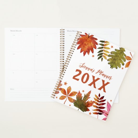 Botanische herfstbladeren Herfst gebladerte Planne Planner (Display)