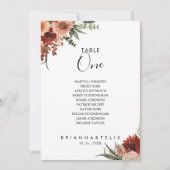 Botanische herfstentabel Aantal 1 Zitplaatje Kaart (Voorkant)