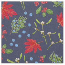 Botanische herfstplanten patroon stof