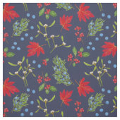 Botanische herfstplanten patroon stof (Swatch)