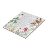 Botanische Honeysuckle Wilde bloemen Tile Tegeltje (Zijkant)