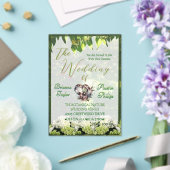 Botanische hortensia's in bloei bruiloft acryl uitnodigingen (Insitu (Huwelijk))