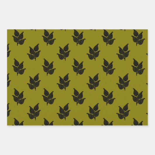 botanische houtsnede inpakpapier vel (Voorkant 2)