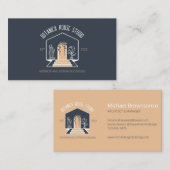 Botanische Huis binnenland van de bruine marine Visitekaartje (Voorkant / Achterkant)