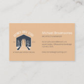 Botanische Huis binnenland van de bruine marine Visitekaartje (Achterkant)