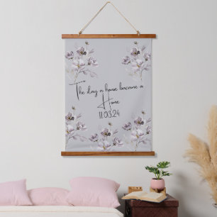 Botanische "Huis wordt een Huis" waterverf Hangend Wandkleed
