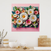 Botanische Huisdecor Elegante Bloemcompositie Poster (Keuken)