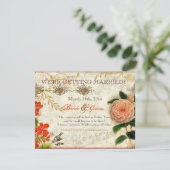 Botanische Hummingvogels Camellia Save the Date (Staand voorkant)