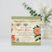 Botanische Hummingvogels Camellia Save the Date Kaart (Staand voorkant)