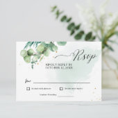Botanische Huwelijks RSVP Kaart (Staand voorkant)