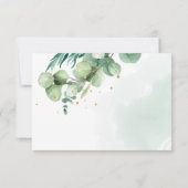 Botanische Huwelijks RSVP Kaart (Achterkant)