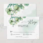 Botanische Huwelijks RSVP Kaart (Voorkant / Achterkant)