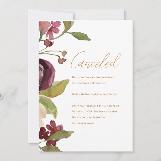 Botanische Huwelijksannulering Aankondiging (Voorkant)