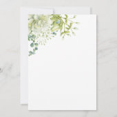 Botanische huwelijksbruiloft kaart (Achterkant)