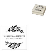 Botanische huwelijksnamen en datum rubberstempel (Gestempeld)