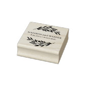 Botanische huwelijksnamen en datum rubberstempel (Stempel)