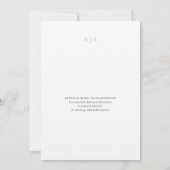 Botanische huwelijksuitnodiging, minimale bruiloft kaart (Achterkant)