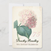 Botanische Hydrangea 75e Verjaardagsfeestje FC Kaart (Voorkant)