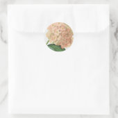 Botanische Hydrangea Bloemenbruiloft Ronde Sticker (Tas)