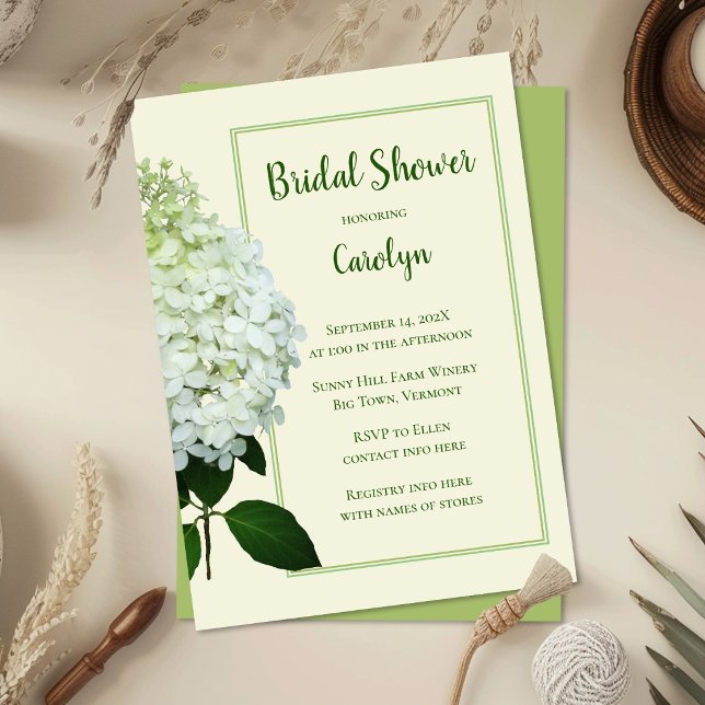 Botanische Hydrangea Bruiloftsfeest Uitnodiging (Creator heeft geüpload)
