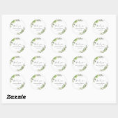 Botanische Hydrangea's Trouw Klassieke Ronde Stick Sticker (Vel)