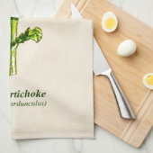  botanische illustratie, Artichoke Theedoek (Quarter Fold)