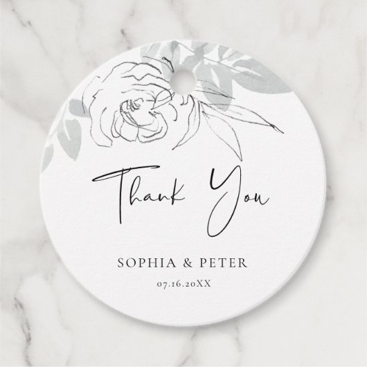 Botanische Illustratie Bedankbriefjes Tags Bedankjes Labels (Voorkant)