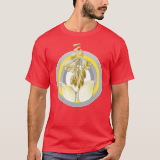 Botanische illustratie Blauw overdag in grijs en Y T-shirt