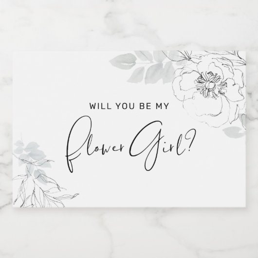 Botanische illustratie Bloemenmeisje Kaaretiket Voedselcontainer Etiket (Enkel label)