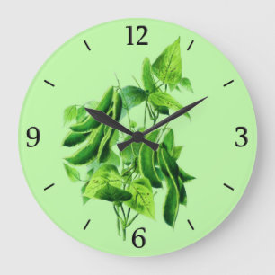 botanische illustratie, bonenwijn grote klok