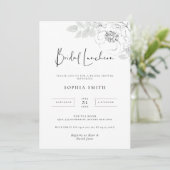 Botanische illustratie Bridal Luncheon Uitnodiging (Staand voorkant)