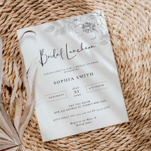 Botanische illustratie Bridal Luncheon Uitnodiging