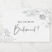 Botanische illustratie Bridesmaid-kaarsenetiket Voedselcontainer Etiket (Enkel label)