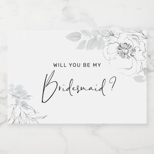 Botanische illustratie Bridesmaid-kaarsenetiket Voedselcontainer Etiket (Enkel label)