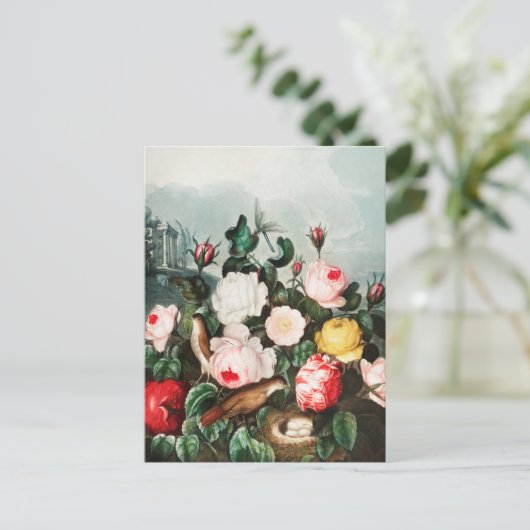  botanische illustratie briefkaart (Staand voorkant)