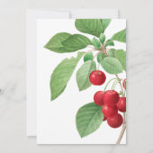  botanische illustratie Cherries Wedding Kaart (Achterkant)