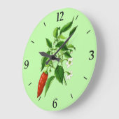 botanische illustratie, Chili Pepper Grote Klok (Hoek)