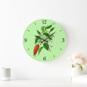 botanische illustratie, Chili Pepper Grote Klok (Huis)