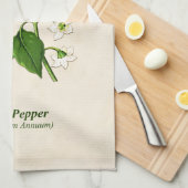  botanische illustratie, Chili Pepper Theedoek (Quarter Fold)