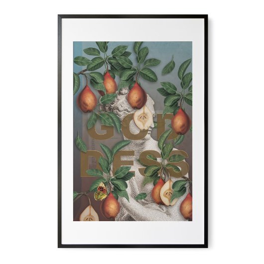 Botanische illustratie Collage Goddess Venus Poster