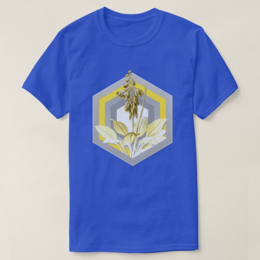 Botanische illustratie Dagelijks in grijs en geel T-shirt (Design voorkant)